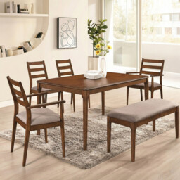 Dining Chairs with Armrests Orlando Walnut/Grey 2pcs - thumbnail 5