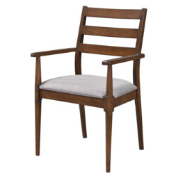 Dining Chairs with Armrests Orlando Walnut/Grey 2pcs - thumbnail 6