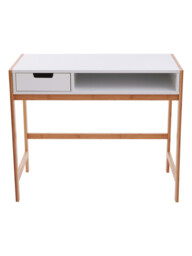 Interiors by Premier Desk Rostok 1 Drawer White/Natural - thumbnail 5