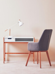 Interiors by Premier Desk Rostok 1 Drawer White/Natural - thumbnail 4