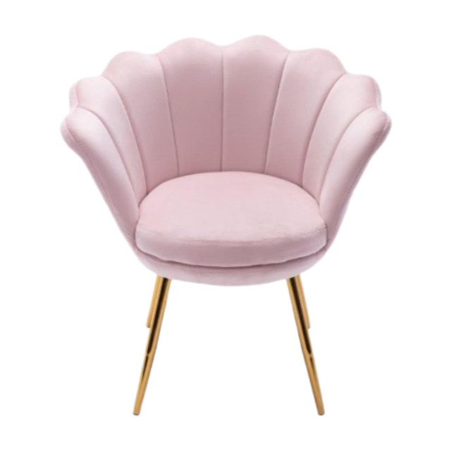 Ya-Home Accent Chair Upholstered Lounge Armchair with Golden Legs, Modern Petal Side Chair Corner Chair for Living Room/Bedroo - image 1