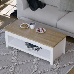 Vida Designs Coffee Table Arlington Rectangle White/Oak Effect - thumbnail 6