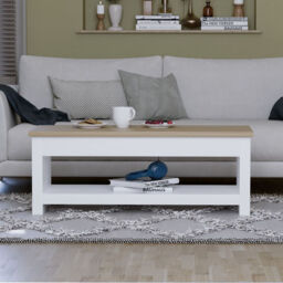 Vida Designs Coffee Table Arlington Rectangle White/Oak Effect - thumbnail 5