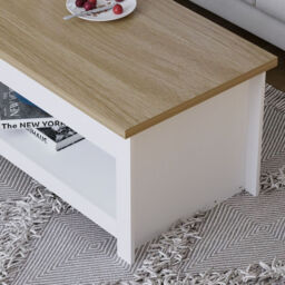 Vida Designs Coffee Table Arlington Rectangle White/Oak Effect - thumbnail 4