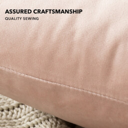 Deconovo Dutch Velvet cushion cover dusty pink color 50*50cm 1pc - thumbnail 4
