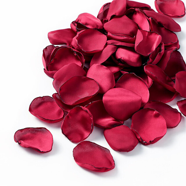 Yuejia 200PCS 1.5in/3.8cmArtificial Flower Petals Silk Rose Flower Petals for Valentine's Day,Flower Petals to Throw at Wedding, Flower Girl, Dinner Table Centerpieces(red) - image 1