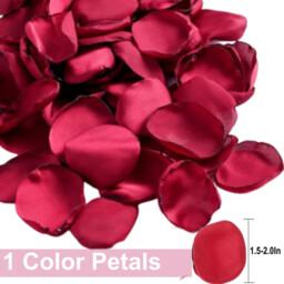 Yuejia 200PCS 1.5in/3.8cmArtificial Flower Petals Silk Rose Flower Petals for Valentine's Day,Flower Petals to Throw at Wedding, Flower Girl, Dinner Table Centerpieces(red) - thumbnail 3