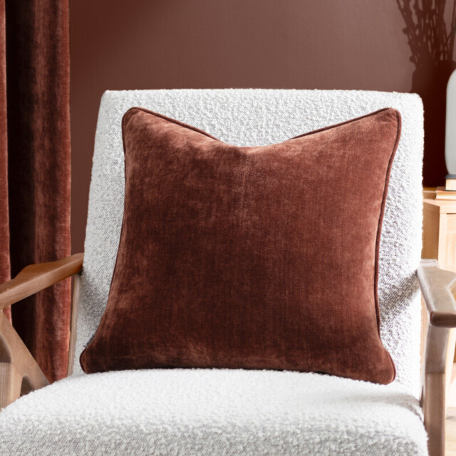 Yard Cushion Heavy Chenille Square Nutmeg 50x50cm - image 1