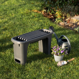 Strata Padded Garden Kneeler, Seat & Tool Storage Grey - thumbnail 3