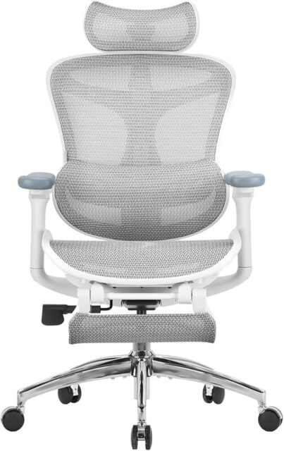 SIHOO Doro C300 Pro Ergonomic Office Chair with Ultra-Soft 6D Armrests, Dynamic Lumbar Support, Seat Depth Adjustment and Adjustable Backrest Desk Chair for Home Office with Pedal (White) - image 1