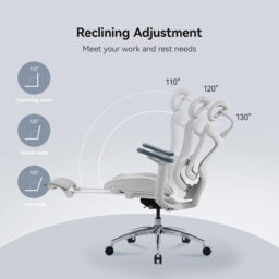 SIHOO Doro C300 Pro Ergonomic Office Chair with Ultra-Soft 6D Armrests, Dynamic Lumbar Support, Seat Depth Adjustment and Adjustable Backrest Desk Chair for Home Office with Pedal (White) - thumbnail 5