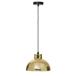 Interiors by Premier Pendant Light New Foundry Hammered Gold - thumbnail 5