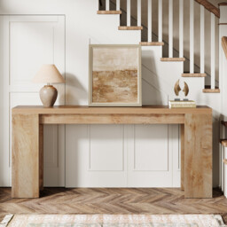 Tribesigns Console Table, 160 x 29.5 x 85 cm, Side Table, Corridor Table, Sofa Table for Small Rooms, Wooden Sofa Table, Country Style for Entrance, Hallway, Living Room, Light Oak - thumbnail 5