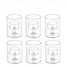 Hurricane Glass Candle Holder - 3 Pcs Clear Tealight Candle Holders Creative Candle Stand for Table Centerpiece Christmas Party Dining Festive Table Home Decor Living Room Decoration - thumbnail 5