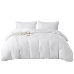 LeBonsoir White Bedding Duvet Cover Set，220x200cm/50x75cmx2 Breathable Durable Soft Comfy， with Zip， 3 Pieces， Includes 1 Duvet Cover & 2 Pillowcases，NO Comforter - thumbnail 7