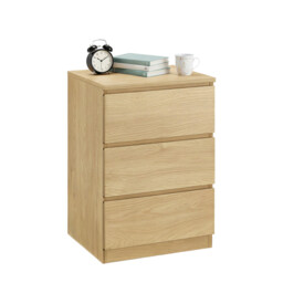Ochama Nightstand with Charging Station, Bedside Table, Side End Table with 3 Drawers, for Bedroom, Yellow - thumbnail 6