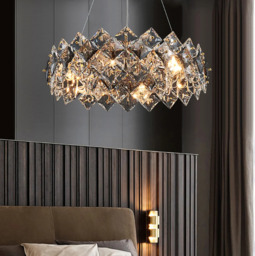 Homary Crystack Modern 6-Light Tiered Crystal Chandelier with Adjustable Cables - thumbnail 6
