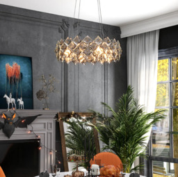 Homary Crystack Modern 6-Light Tiered Crystal Chandelier with Adjustable Cables - thumbnail 5