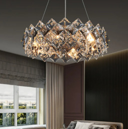 Homary Crystack Modern 6-Light Tiered Crystal Chandelier with Adjustable Cables - thumbnail 7