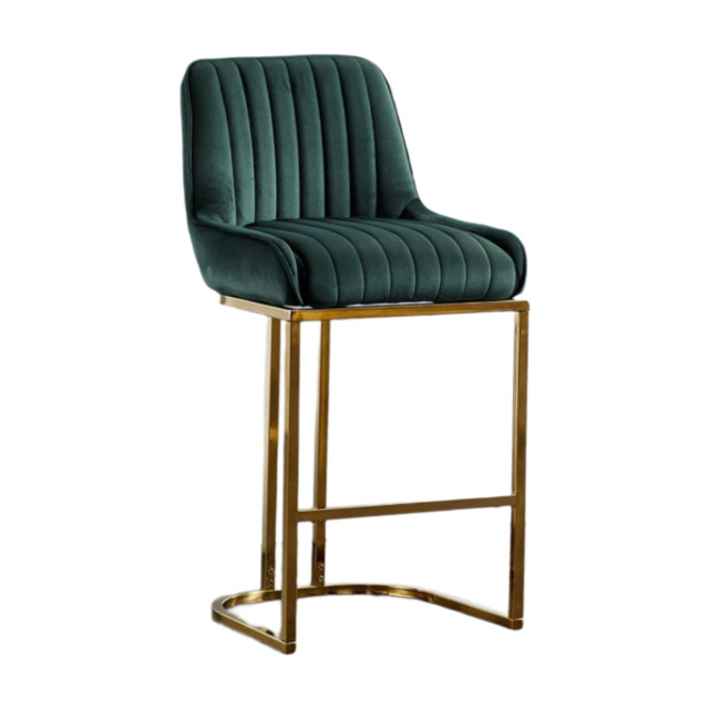 chairus Bar Stools Set of 2 Velvet Counter Chairs with Backrest Breakfast Bar Stools for Kitchen - image 1