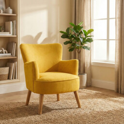 Armchair Keira Ochre Yellow - thumbnail 1