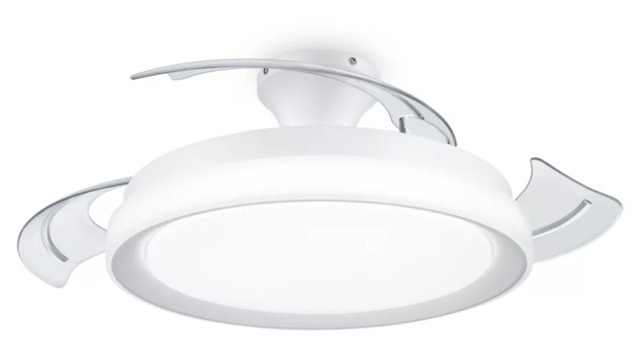 Philips Ceiling Light LED & Retractable Fan Bliss 3 Brightness Settings with Remote White 28W+35W - image 1