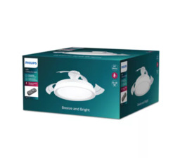 Philips Ceiling Light LED & Retractable Fan Bliss 3 Brightness Settings with Remote White 28W+35W - thumbnail 6