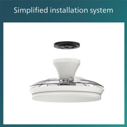 Philips Ceiling Light LED & Retractable Fan Bliss 3 Brightness Settings with Remote White 28W+35W - thumbnail 5