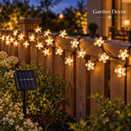 Solar Cherry Blossom String Lights, Warm White, 30 m, 100 LEDs, Warm White, Solar Powered, Waterproof Decorative Lights - thumbnail 1