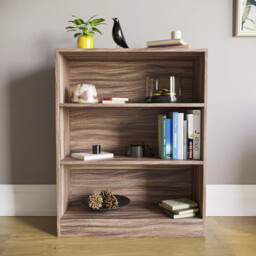 Vida Designs Bookcase Cambridge 3 Shelves Walnut - thumbnail 2