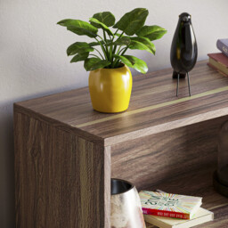 Vida Designs Bookcase Cambridge 3 Shelves Walnut - thumbnail 6