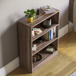 Vida Designs Bookcase Cambridge 3 Shelves Walnut - thumbnail 3