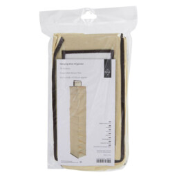 Essentials by Premier Cream Brown Trim 10 Section Hanging Shoe Organiser - thumbnail 6