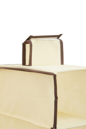 Essentials by Premier Cream Brown Trim 10 Section Hanging Shoe Organiser - thumbnail 7