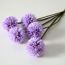 Wei's Moment 6Pcs Artificial  Flowers Artificial Hydrangea Decoration for Wedding Vase Purple - thumbnail 3