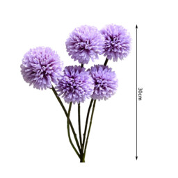 Wei's Moment 6Pcs Artificial  Flowers Artificial Hydrangea Decoration for Wedding Vase Purple - thumbnail 2