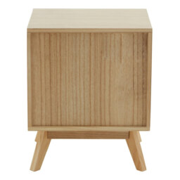 Interiors by Premier Bedside Table Watson 2 Drawer Natural/Grey/White - thumbnail 2
