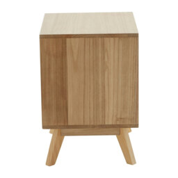Interiors by Premier Bedside Table Watson 2 Drawer Natural/Grey/White - thumbnail 3