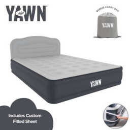 Yawn Air Bed Deluxe with Headboard & Fitted Sheet Self Inflating King