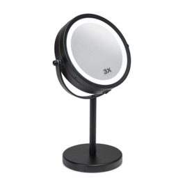 Croydex LED Makeup Mirror with 3x Magnification and Rotating Face - Black - thumbnail 5