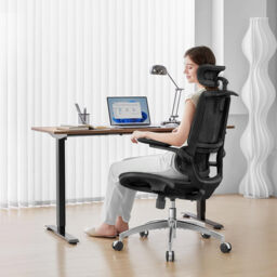 SIHOO M59S Ergonomic Office Chair, Desk Chair with 3D Coordinated Flip-up Armrests, Computer Chair with Dual Back Design and Adaptive Dynamic Lumbar Support (Black) - thumbnail 4