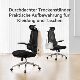 SIHOO M59S Ergonomic Office Chair, Desk Chair with 3D Coordinated Flip-up Armrests, Computer Chair with Dual Back Design and Adaptive Dynamic Lumbar Support (Black) - thumbnail 5