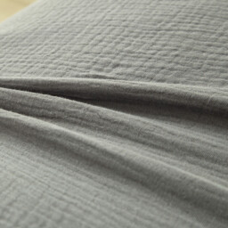 Dark Grey Cotton Double Gauze Duvet Cover & Pillowcases Set, 135*200CM+50*75CM*1 - thumbnail 7
