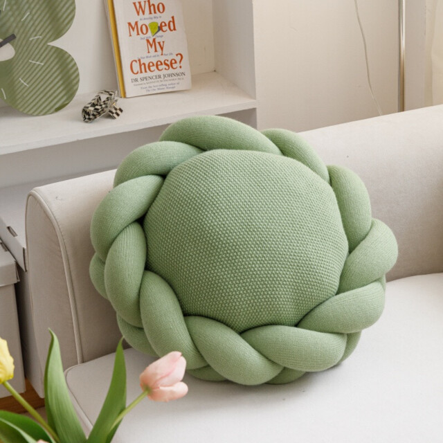 MEROPE, Acrylic Wreath Cushion, 40x40cm, light green, 1pack - image 1