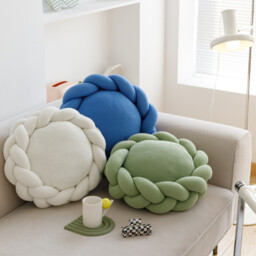 MEROPE, Acrylic Wreath Cushion, 40x40cm, light green, 1pack - thumbnail 3
