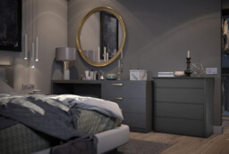 Interiors by Premier Drawer Chest Moritz High Gloss 4 Drawer Black - thumbnail 2