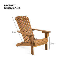 Vonhaus Hudson Folding Adirondack Chai - thumbnail 2