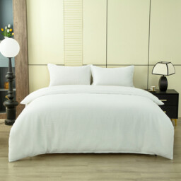 White Waffle Duvet Cover & Pillowcases Set, 260*220CM+50*75CM*2 - thumbnail 5
