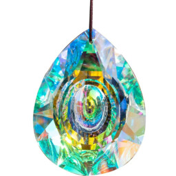 JU7CER 1PC Hanging Chandelier Crystal Prism - Dragon Eye Rainbow Catcher, Crystal Light-Catching Prism Decoration, Window Ornament, Hanging Glass Rainbow Maker, Suitable for Christmas Trees, Chandeliers, Weddings, Offices, Rooms & Home Decor, Christmas Must-Have - thumbnail 6