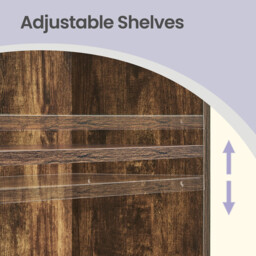 Ochama Bookshelf with 6 Shelves, Bookcase, for Home Office, Bedroom, Living Room, Study, Rustic Brown - thumbnail 2
